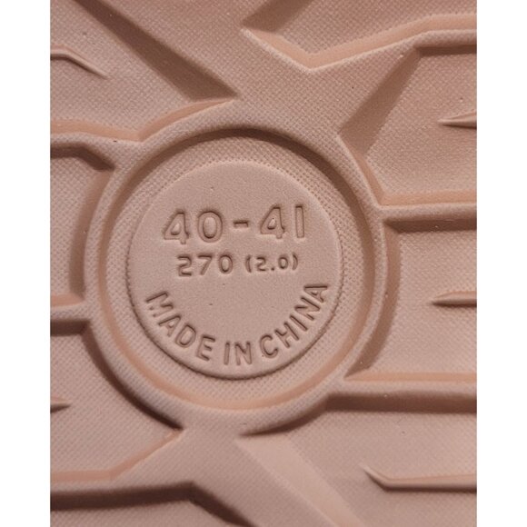 Zulemei Slippers House Shoes Cozy Brown White Faux Fur Rubber Sole Womens 9 New - Picture 7 of 7